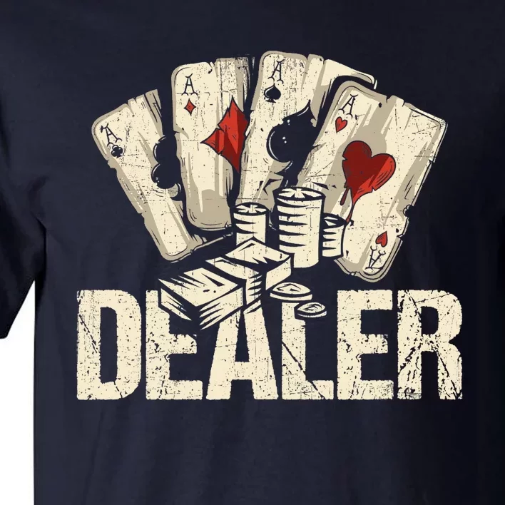 Casino Dealer Shirt Poker Dealer Shirt Costume Accessories Tall T-Shirt