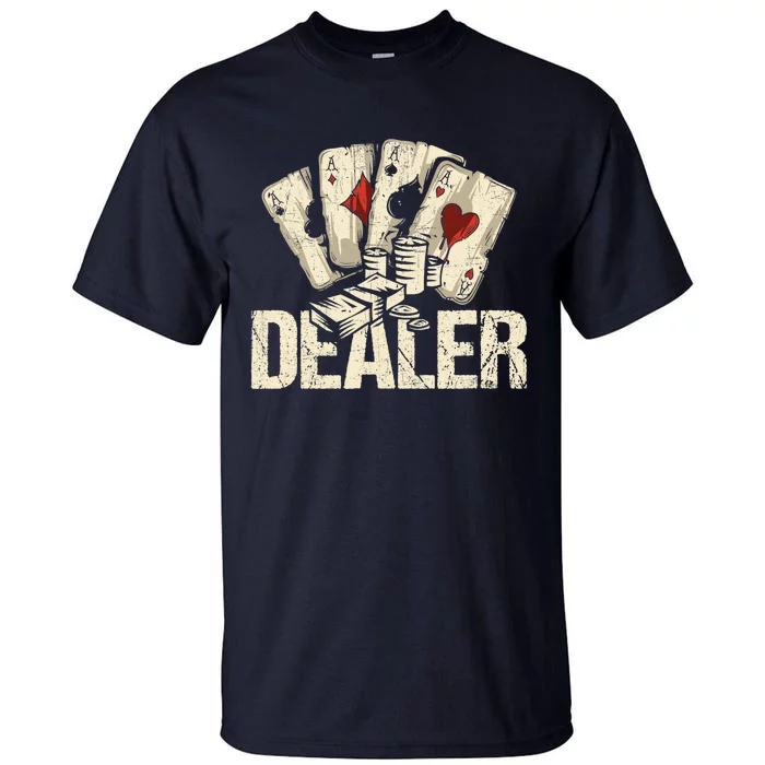 Casino Dealer Shirt Poker Dealer Shirt Costume Accessories Tall T-Shirt