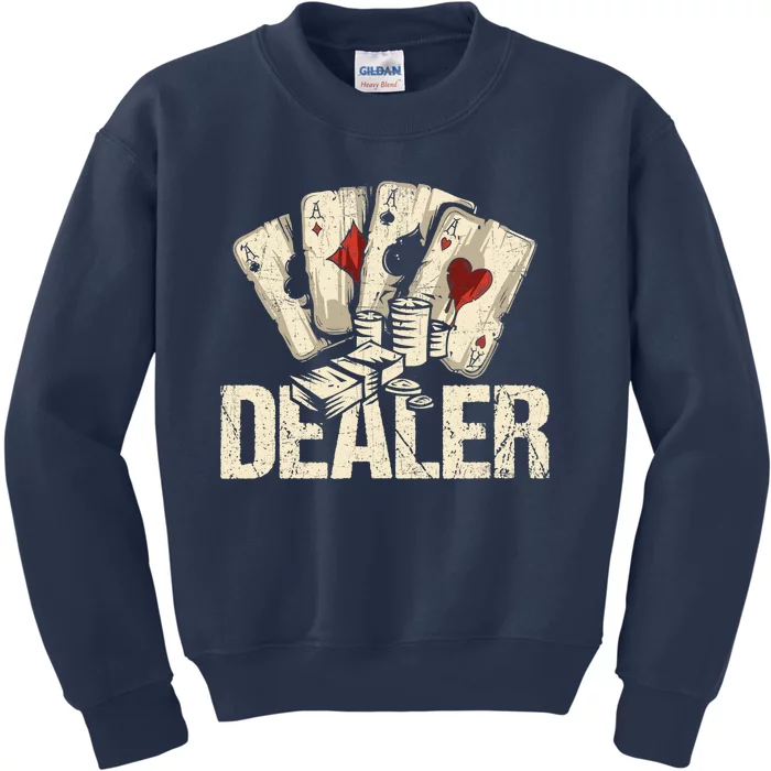 Casino Dealer Shirt Poker Dealer Shirt Costume Accessories Kids Sweatshirt