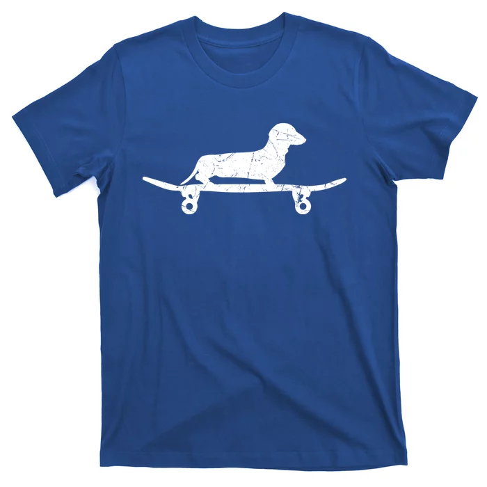 Cool Dachshund Skateboard Sausage Dog Lover Gift T-Shirt