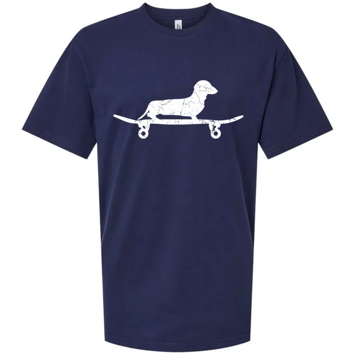 Cool Dachshund Skateboard Sausage Dog Lover Gift Sueded Cloud Jersey T-Shirt