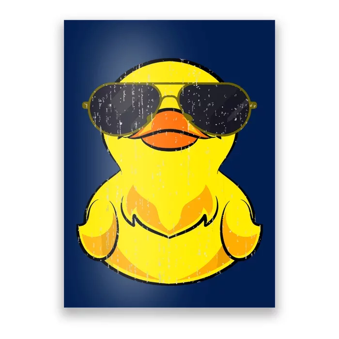 Cool Duckie Sunglasses Duckling Funny Ducky Rubber Duck Poster