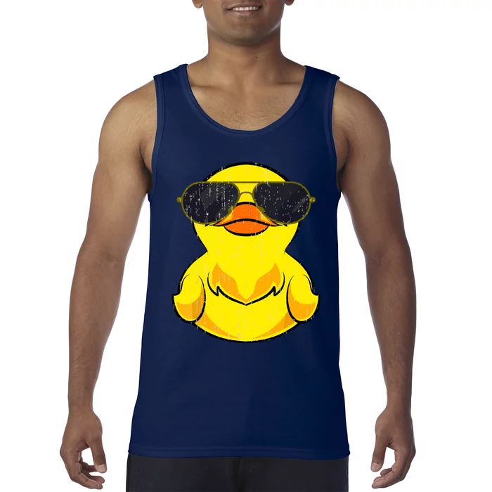 Cool Duckie Sunglasses Duckling Funny Ducky Rubber Duck Tank Top