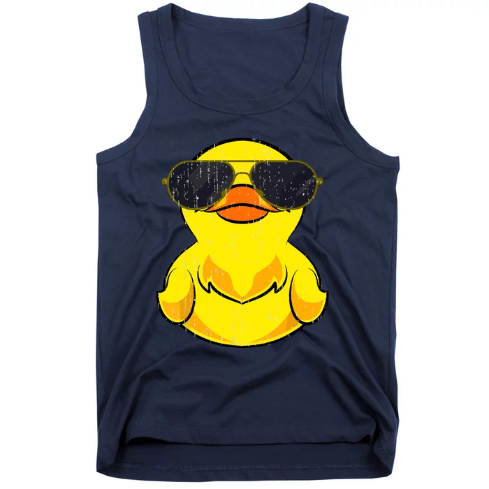 Cool Duckie Sunglasses Duckling Funny Ducky Rubber Duck Tank Top