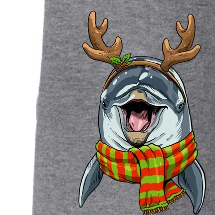 Christmas Dolphin Santa Clause Reindeer Xmas Dolphin Lover Cute Gift Doggie 3-End Fleece Hoodie