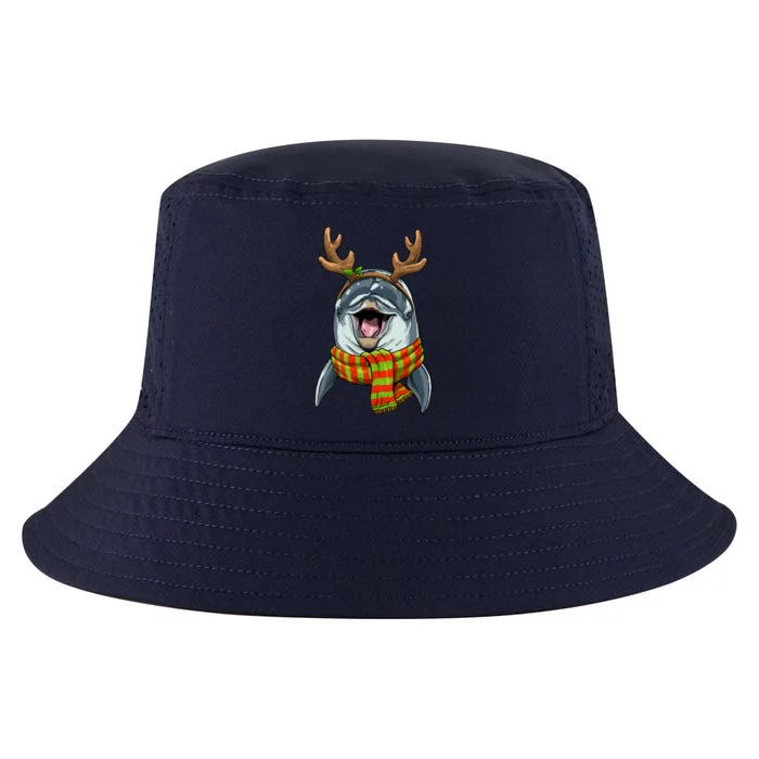 Christmas Dolphin Santa Clause Reindeer Xmas Dolphin Lover Cute Gift Cool Comfort Performance Bucket Hat