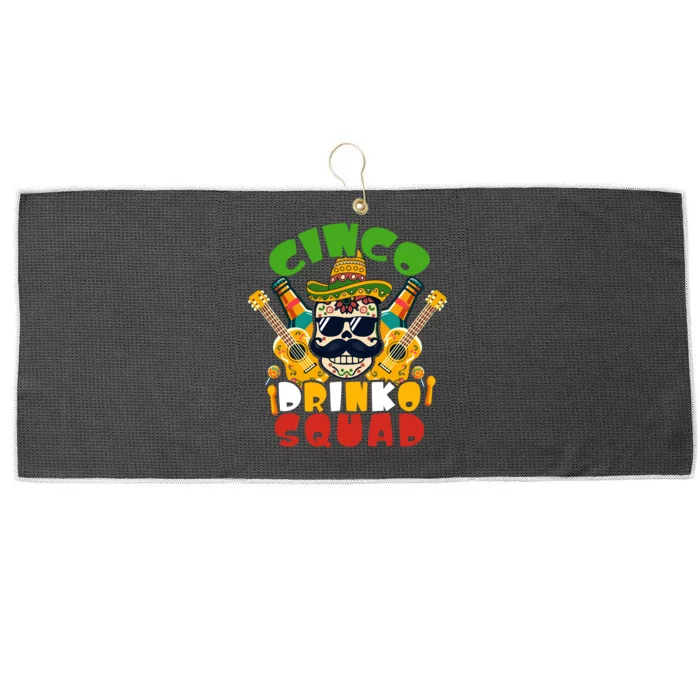 Cinco Drinko Squad Cinco De Mayo Celebration Large Microfiber Waffle Golf Towel