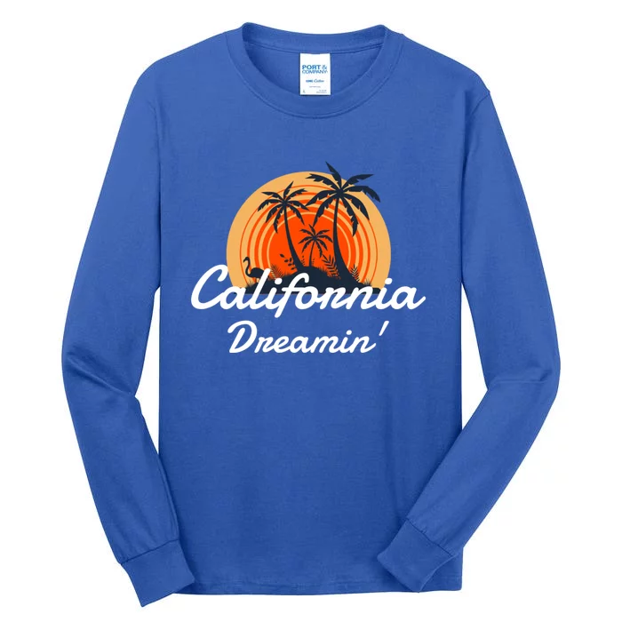 California Dreamin' Sunset Venice Beach Summer Surf La Gift Tall Long Sleeve T-Shirt