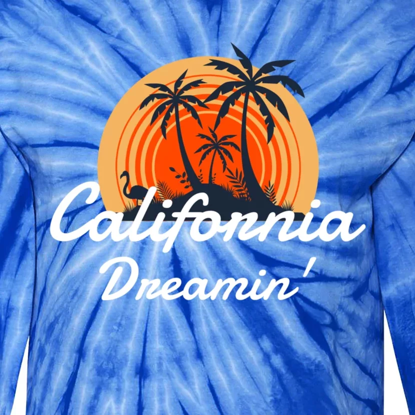 California Dreamin' Sunset Venice Beach Summer Surf La Gift Tie-Dye Long Sleeve Shirt