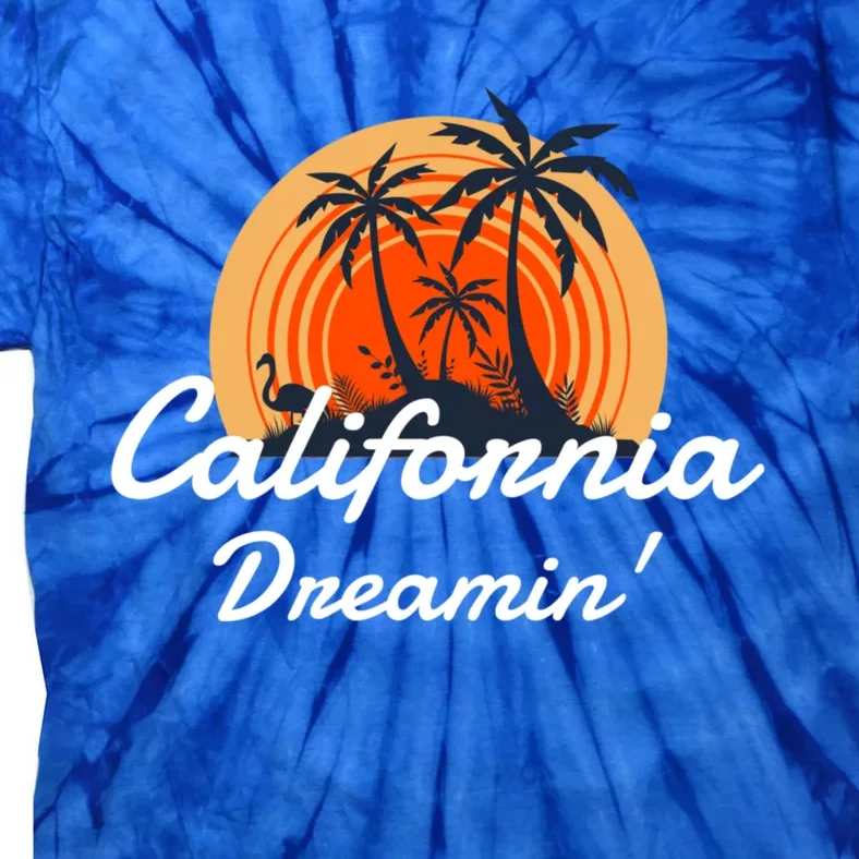 California Dreamin' Sunset Venice Beach Summer Surf La Gift Tie-Dye T-Shirt