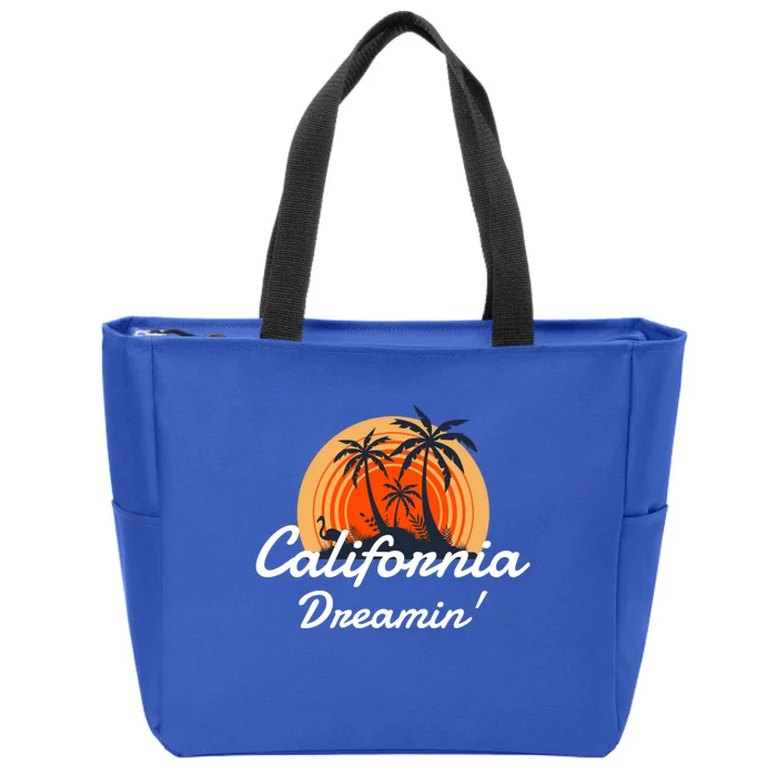 California Dreamin' Sunset Venice Beach Summer Surf La Gift Zip Tote Bag