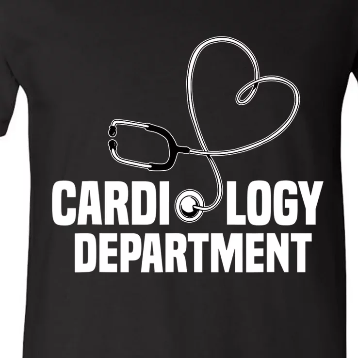 Cardiology Department Stethoscope Heart Surgeons Surgery V-Neck T-Shirt