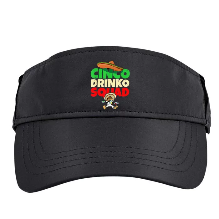 Cinco Drinko Squad Drinking Party Fiesta Funny Cinco De Mayo Adult Drive Performance Visor