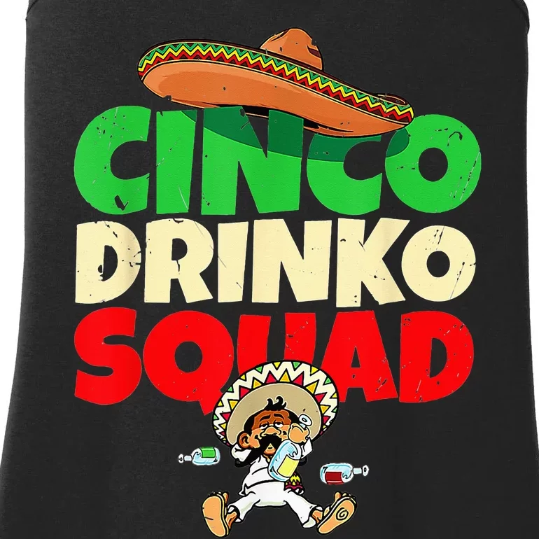 Cinco Drinko Squad Drinking Party Fiesta Funny Cinco De Mayo Ladies Essential Tank