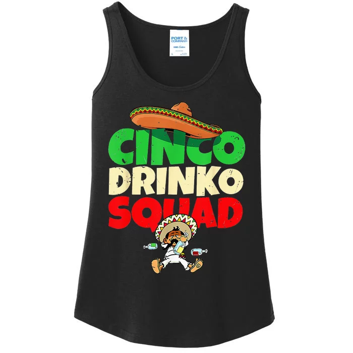 Cinco Drinko Squad Drinking Party Fiesta Funny Cinco De Mayo Ladies Essential Tank