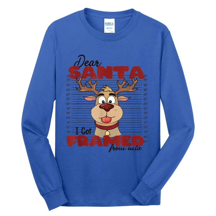 Christmas Dear Santa I Framed Funny Xmas Gift Tall Long Sleeve T-Shirt