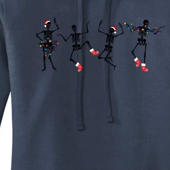 Cute Dancing Skeletons Christmas Funny Xmas Holiday Costume Gift Women's Pullover Hoodie