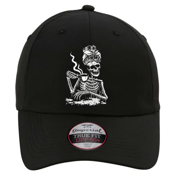 Coffee Drinking Skeleton Lazy DIY Halloween The Original Performance Cap