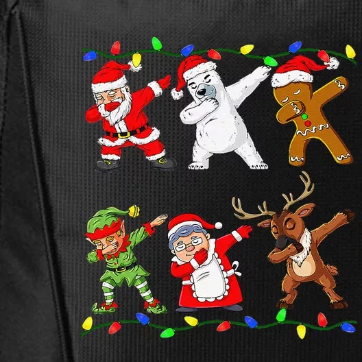 Christmas Dabbing Santa Elf And Friends Dab Xmas City Backpack