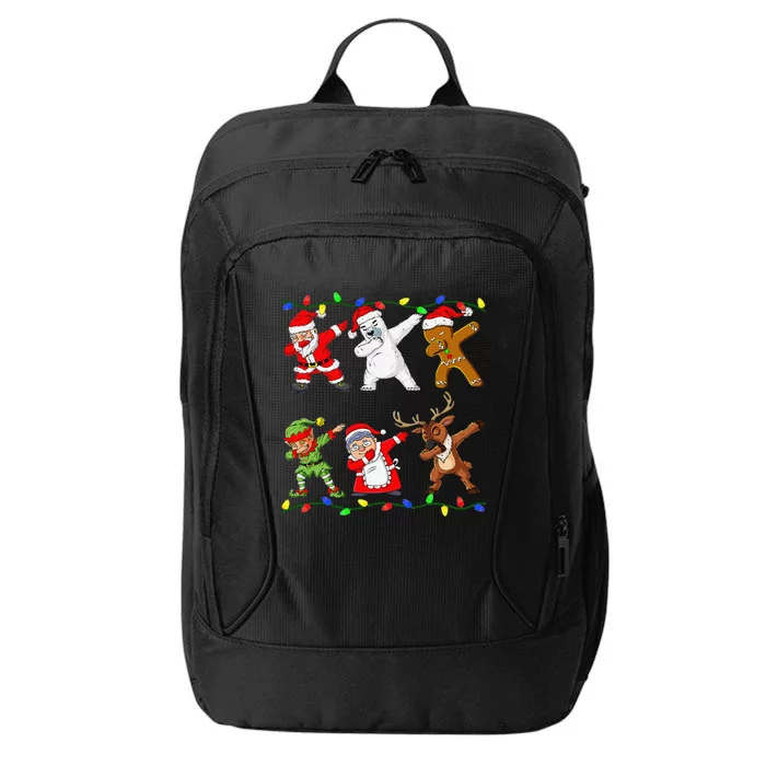 Christmas Dabbing Santa Elf And Friends Dab Xmas City Backpack