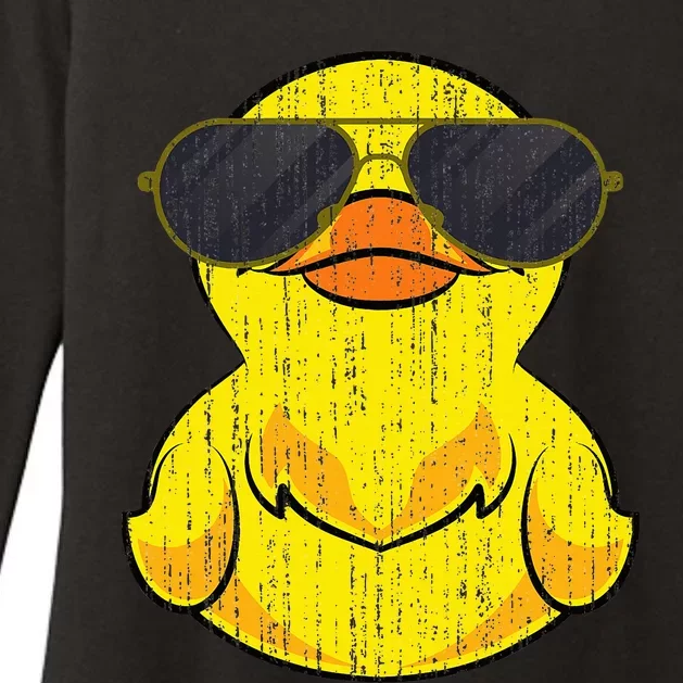 Cool Duckie Sunglasses Duckling Funny Ducky Rubber Duck Womens CVC Long Sleeve Shirt