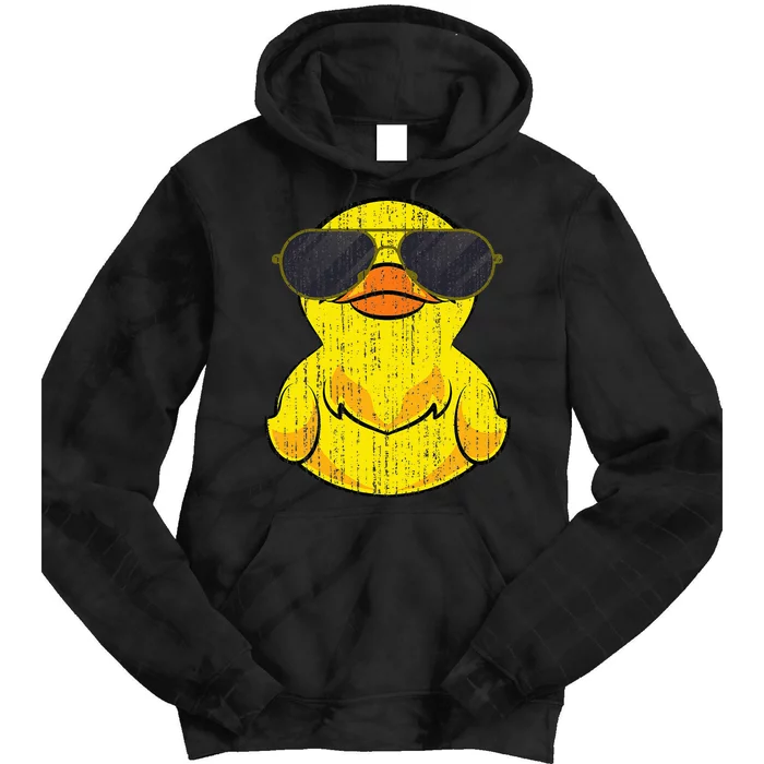 Cool Duckie Sunglasses Duckling Funny Ducky Rubber Duck Tie Dye Hoodie