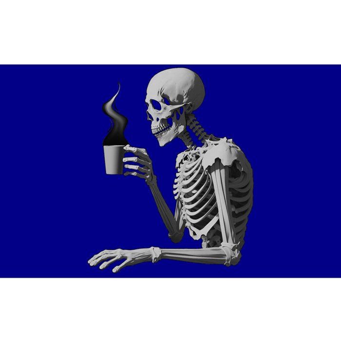 Coffee Drinking Skeleton Lazy DIY Halloween Costume Skull Bumper Sticker