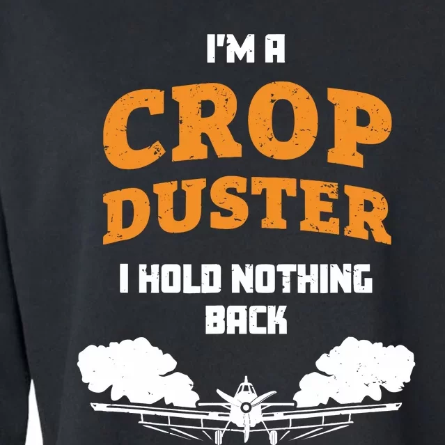 Crop Duster Sarcastic Adult Humor Funny Farting Joke Cropped Pullover Crew