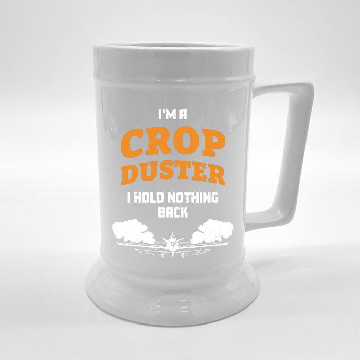 Crop Duster Sarcastic Adult Humor Funny Farting Joke Front & Back Beer Stein