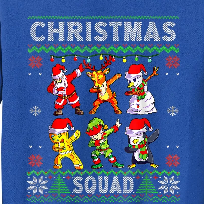 Christmas Dab Santa Friends Matching Family Christmas Squad Gift Tall Sweatshirt