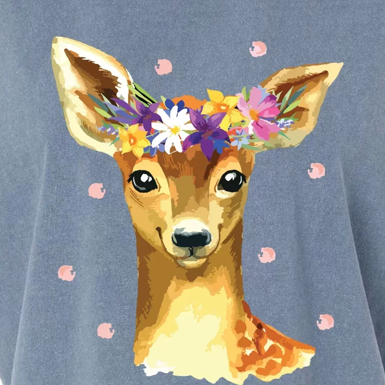 Cute Deer Shirts Fawn Deer Costume Deer Garment-Dyed Women's Muscle Tee