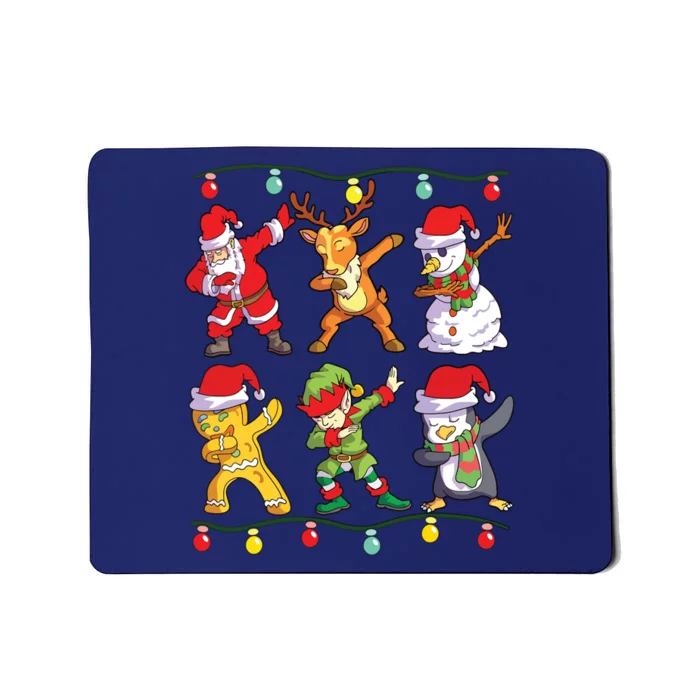 Christmas Dabbing Santa Elf Deer Friends Xmas Mousepad