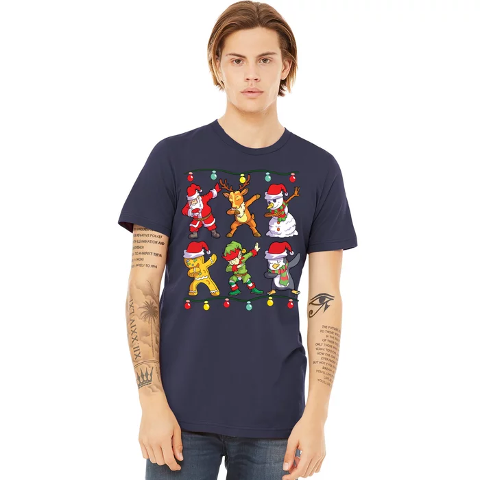 Christmas Dabbing Santa Elf Deer Friends Xmas Premium T-Shirt