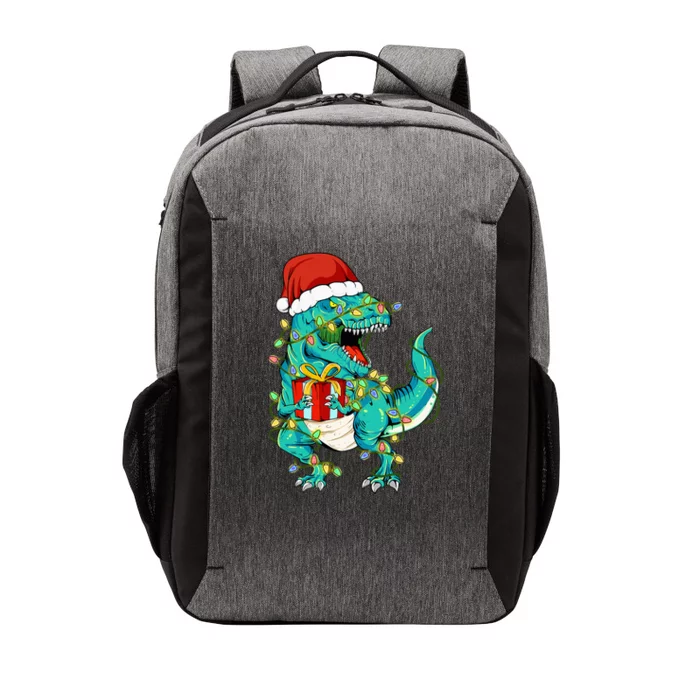 cutes Dinosaur Santa Christmas Tree Lights Vector Backpack