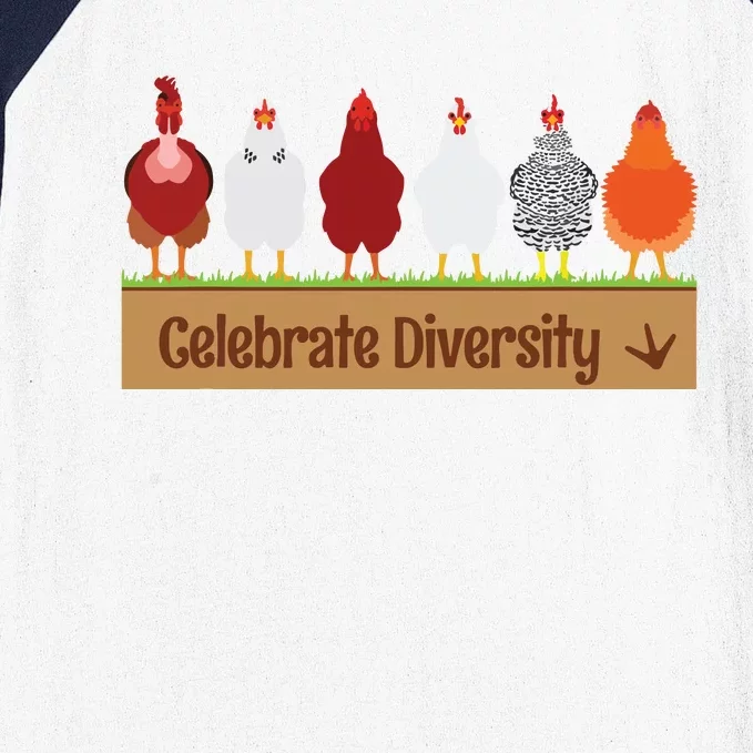 Celebrate Diversity Shirts For Chicken Lovers Funny Chicken Baseball Sleeve Shirt