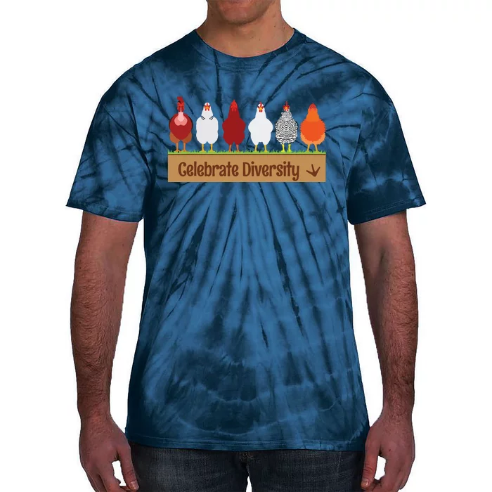 Celebrate Diversity Shirts For Chicken Lovers Funny Chicken Tie-Dye T-Shirt