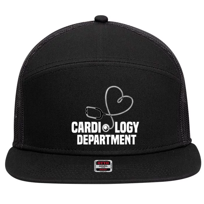 Cardiology Department Stethoscope Heart Surgeons Surgery 7 Panel Mesh Trucker Snapback Hat