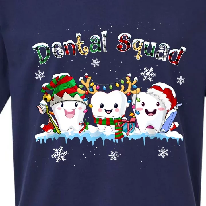 Christmas Dental Squad Xmas Dentist Teeth Funny Santa Teeth Funny Gift Sueded Cloud Jersey T-Shirt