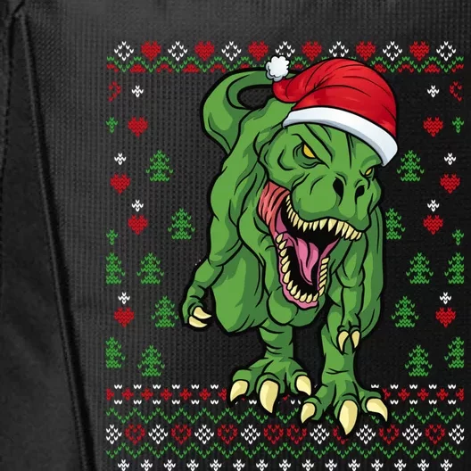 Christmas Dinosaur Scary Trex Ugly Xmas Sweater Gift City Backpack