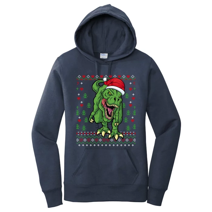 Christmas Dinosaur Scary Trex Ugly Xmas Sweater Gift Women's Pullover Hoodie