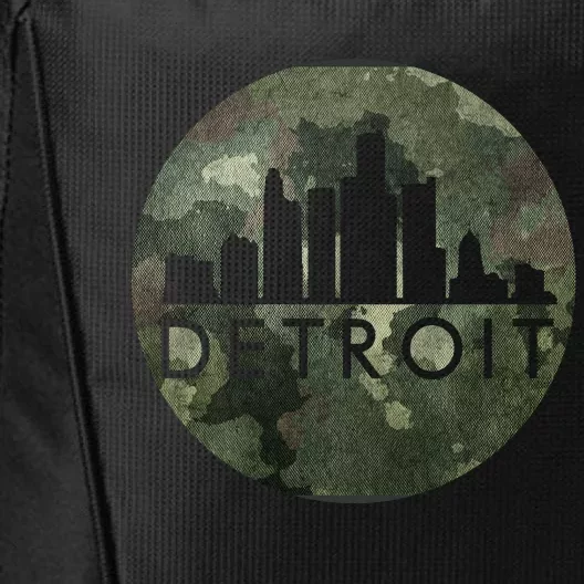 Camo Detroit Skyline Logo City Backpack