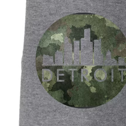 Camo Detroit Skyline Logo Doggie 3-End Fleece Hoodie