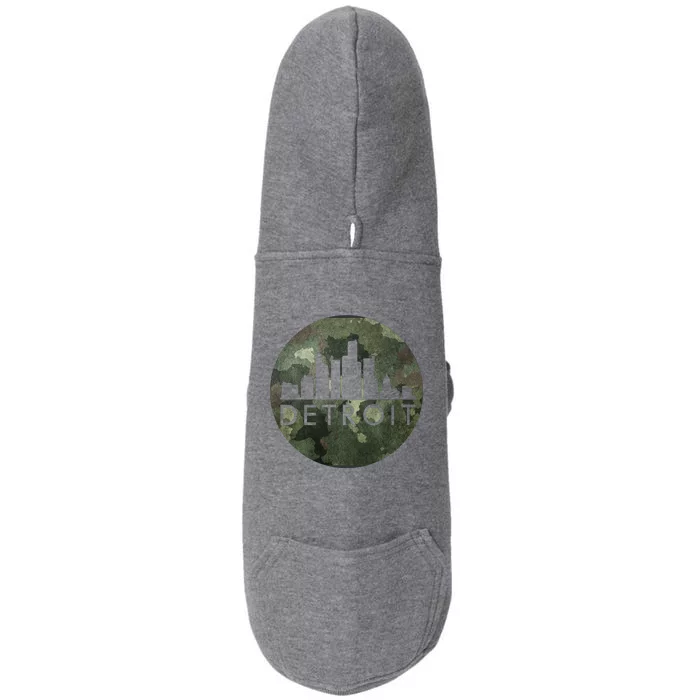 Camo Detroit Skyline Logo Doggie 3-End Fleece Hoodie