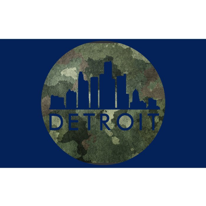 Camo Detroit Skyline Logo Bumper Sticker