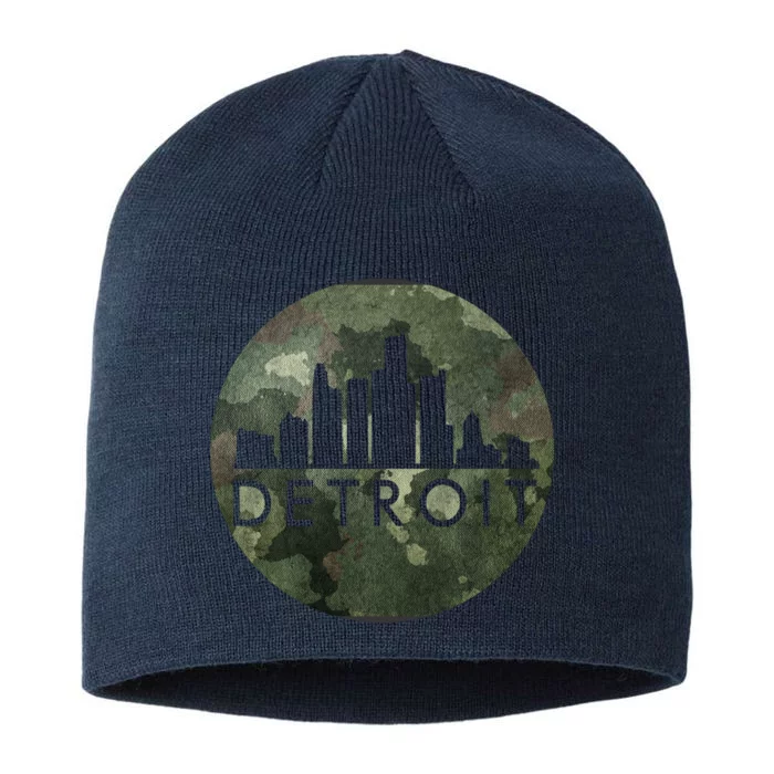 Camo Detroit Skyline Logo 8 1/2in Sustainable Knit Beanie