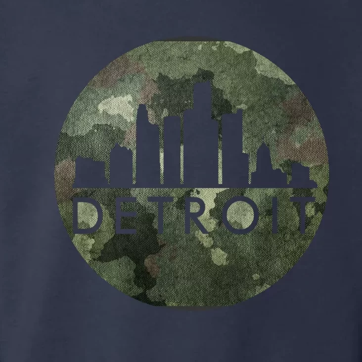 Camo Detroit Skyline Logo Toddler Hoodie