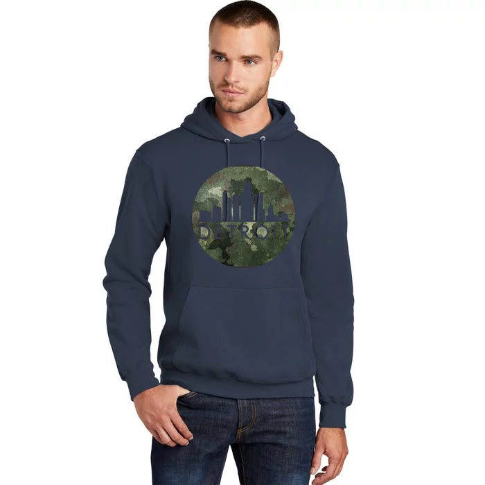 Camo Detroit Skyline Logo Tall Hoodie