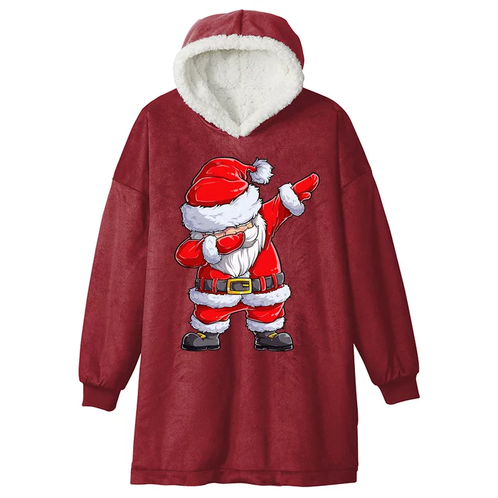 Christmas Dabbing Santa Claus Funny Xmas Dab Cute Hooded Wearable Blanket