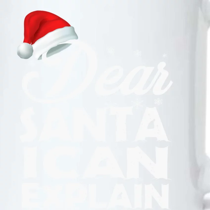 Christmas Dear Santa I Can Explain Funny Santa Claus Xmas Cute Gift Black Color Changing Mug