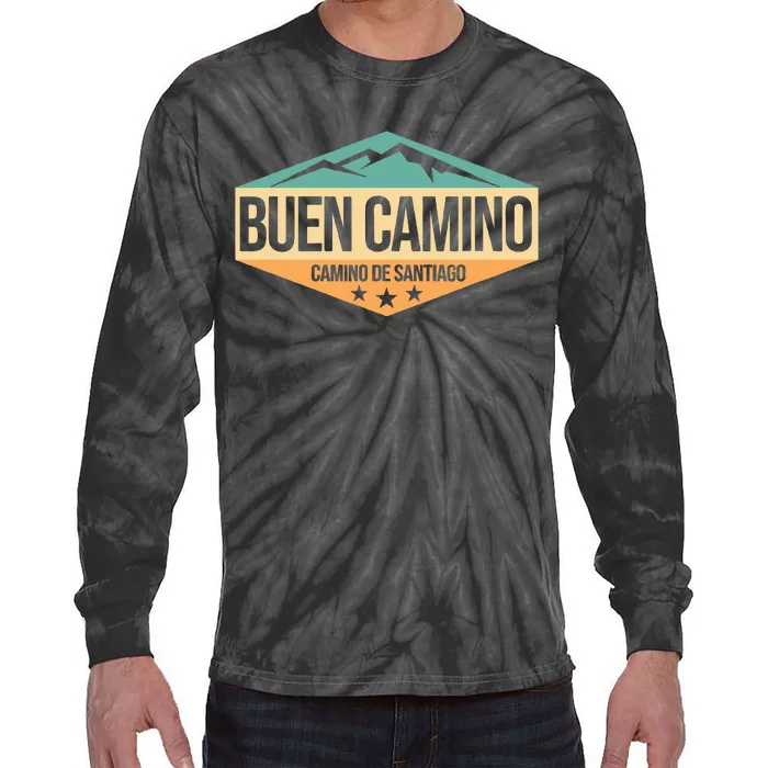 Camino de Santiago Way of St. James Tie-Dye Long Sleeve Shirt